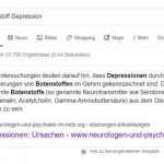 Google Suche Depressionen Botenstoff