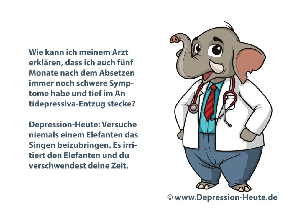 Arzt Elefant Entzug Antidepressiva